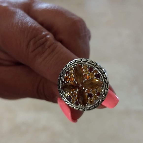 John Hardy kawung multi stone round ring size 6 - Picture 8 of 9